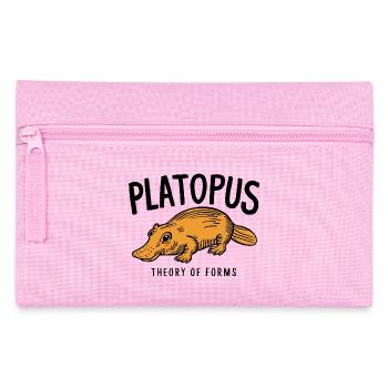 Platopus - Theory of Forms Philosophy - Pencil Case - pink - Front