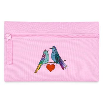 Bunte Vögel - Federtasche - Rosa - Vorne