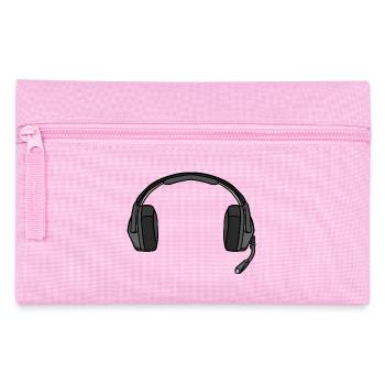 Kopfhörer mit Mikrofon - Federtasche - Rosa - Vorne