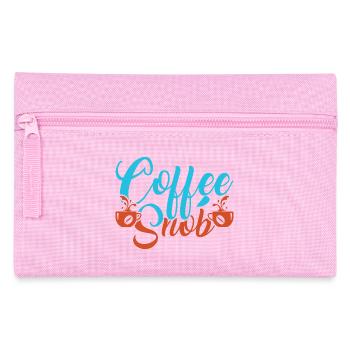 Snob Coffee: Typography with Cups - Pencil Case - pink - Front
