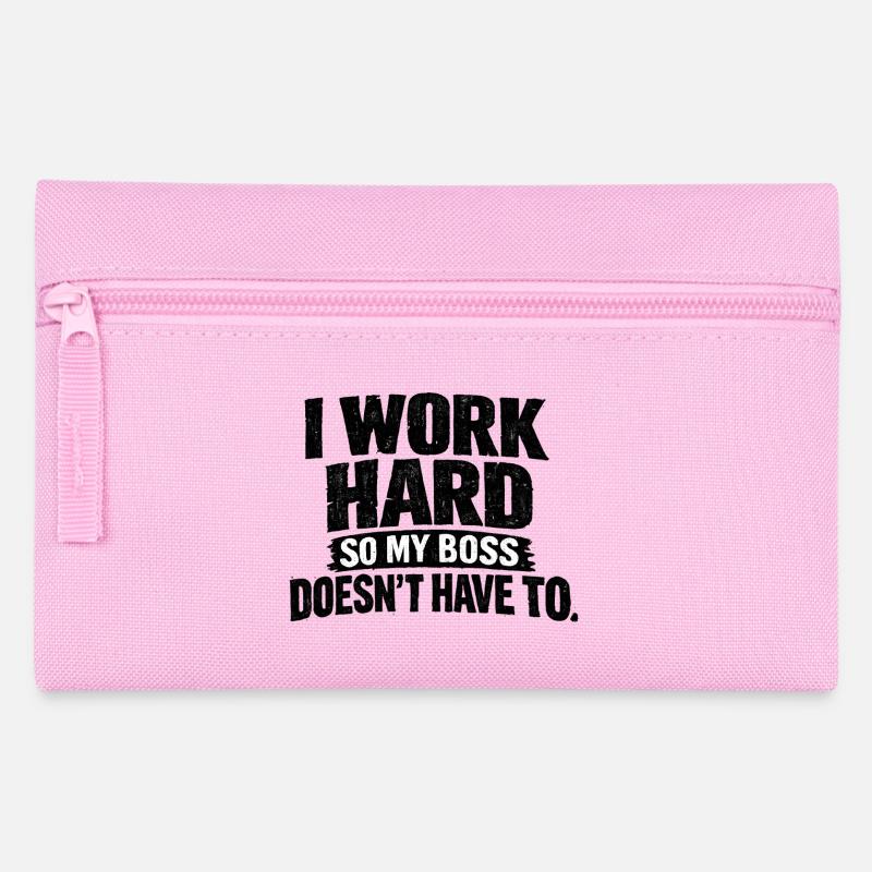 I work hard so my Chef doesn't have to - Federtasche - Rosa