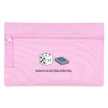 Geduld ist die erste Regel - Federtasche - Rosa - Vorne