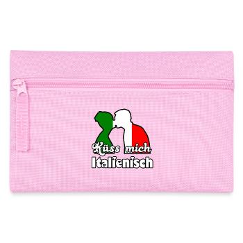 Küss mich Italienisch Geschenk - Federtasche - Rosa - Vorne