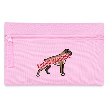 Hund / Boxer: Kissing Machine - Federtasche - Rosa - Vorne