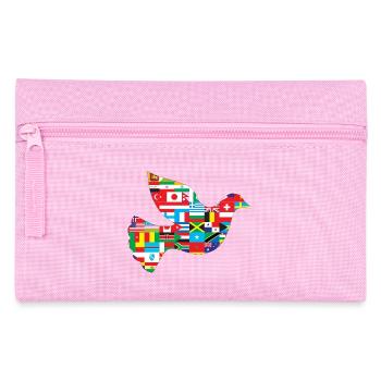 Friedenstaube Länder - Federtasche - Rosa - Vorne