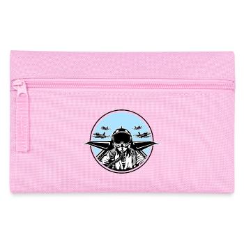 Jet Pilot / Kampfpilot 01_weiß Schwarz - Federtasche - Rosa - Vorne