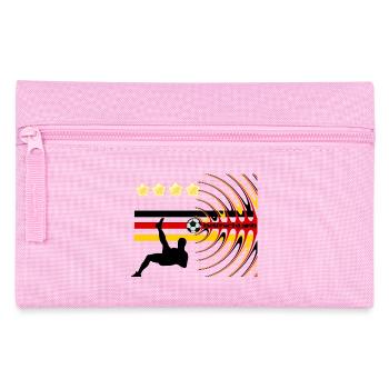 Fußball Deutschland schwarz rot gold - Federtasche - Rosa - Vorne