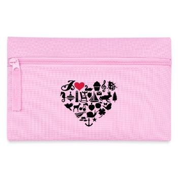 I love - Federtasche - Rosa - Vorne