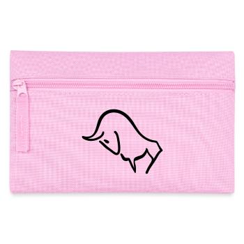 charging bull - Pencil Case - pink - Front
