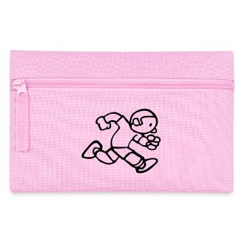 zeichnen laufen joggen laufen lustig vintage - Federtasche - Rosa - Vorne