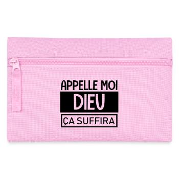 appelle moi dieu ça suffira - Pencil Case - pink - Front