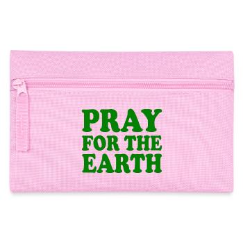 Pray for the earth - Federtasche - Rosa - Vorne