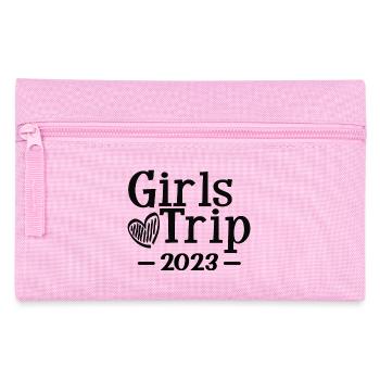 Girl's Trip 2023 Cute Girls Trip Weekend Vacation - Pencil Case - pink - Front