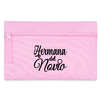 Hermana del Novio Groom's Sister Wedding Gift - Pencil Case - pink - Front
