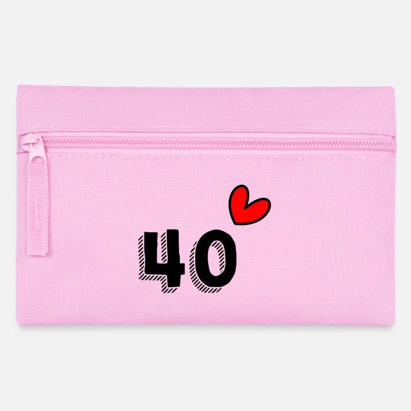 40. 40 ANS. 40e ANNIVERSAIRE. ANNIVERSAIRE 40 ANS. - Trousse - rose