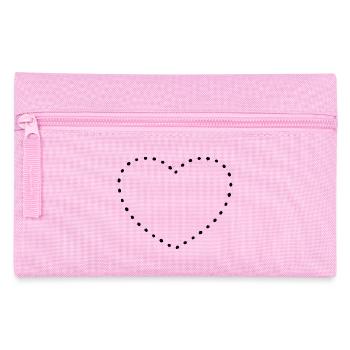 Heart black dots - Pencil Case - pink - Front