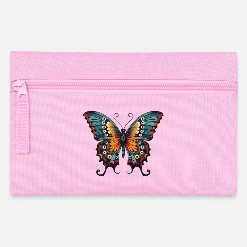 Schmetterling - Federtasche - Rosa