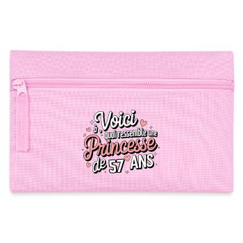 Princesse 57 Ans - Trousse - rose - Devant