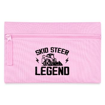 Never Underestimate An Old Man With A Skid Steer - Pencil Case - pink - Front