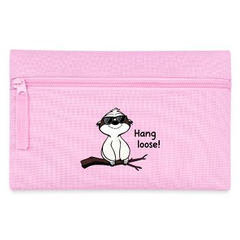 Lachendes Faultier mit Sonnenbrille auf Ast - Federtasche - Rosa - Vorne