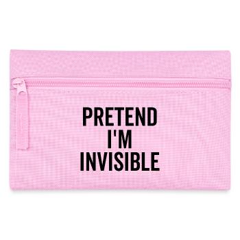 Tu so, als wäre ich unsichtbar - Federtasche - Rosa - Vorne