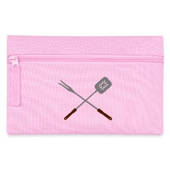 grill, sausages, cooking, cooking, BBQ, Barbecue - Pencil Case - pink - Front
