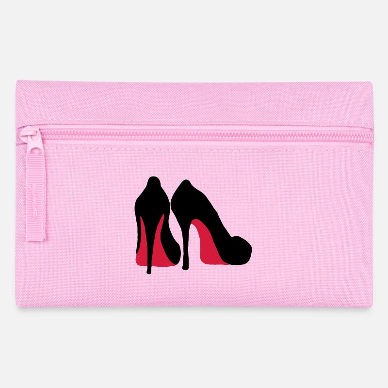 high heels - Federtasche - Rosa