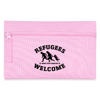 refugees welcome original - Federtasche - Rosa - Vorne