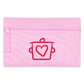 Comic Cartoon Kochtopf Herz Liebe - Federtasche - Rosa - Vorne
