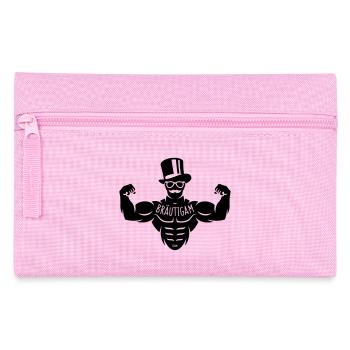 Bräutigam (Junggesellenabschied / JGA / Tattoo) - Federtasche - Rosa - Vorne