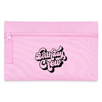 Birthday Crew Matching Group Birthday Party Outfit - Pencil Case - pink - Front