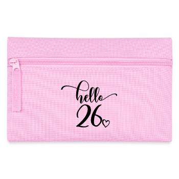 Hello 26 - Süßes Geschenk zum 26. Geburtstag für Frauen - Federtasche - Rosa - Vorne