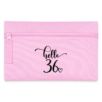 Hello 36 - Cute 36th Birthday Gift For Women - Pencil Case - pink - Front
