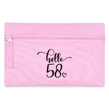 Hello 58 - Mignon cadeau de 58e anniversaire pour femmes - Trousse - rose - Devant