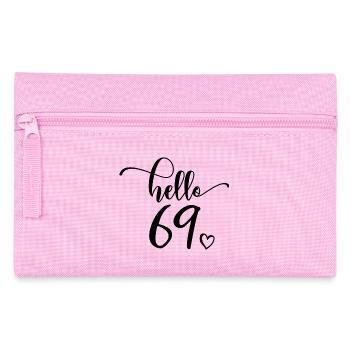 Hello 69 - Cadeau mignon de 69e anniversaire pour femmes - Trousse - rose - Devant