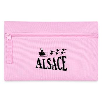 Elsässer Weihnachtsstörche - Federtasche - Rosa - Vorne