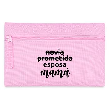 Esposa Mama Married Women Funny Pregnancy Gift - Pencil Case - pink - Front