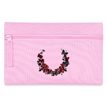 belle couronne de roses et de papillons - Trousse - rose - Devant