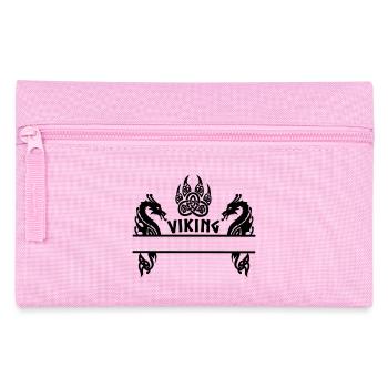 Griffe d’ours viking deux dragons plaque signalétique 8 - Trousse - rose - Devant