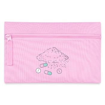 Nahrungsergänzungsmittel Pillen Pulver Tabletten - Federtasche - Rosa - Vorne