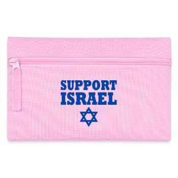 Support israel - Federtasche - Rosa - Vorne