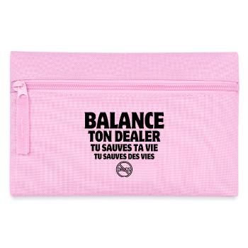 anti-drogue, vie saine, no drugs - Trousse - rose - Devant