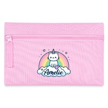 Amelie Name Vorname Einhornkatze - Federtasche - Rosa - Vorne