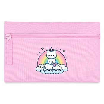 Barbara Name Vorname Einhornkatze - Federtasche - Rosa - Vorne