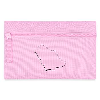 Saudi Arabia map as outline - Pencil Case - pink - Front