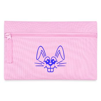 Hase Kaninchen Häschen Cartoon Kleintier niedlich - Federtasche - Rosa - Vorne