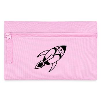 Retro Space Rocket – Weltall Raumschiff Design - Federtasche - Rosa - Vorne