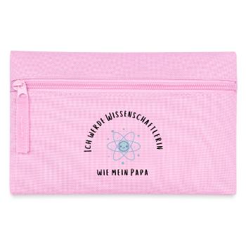 Wie mein Papa - eine echte Wissenschaftlerin! - Federtasche - Rosa - Vorne