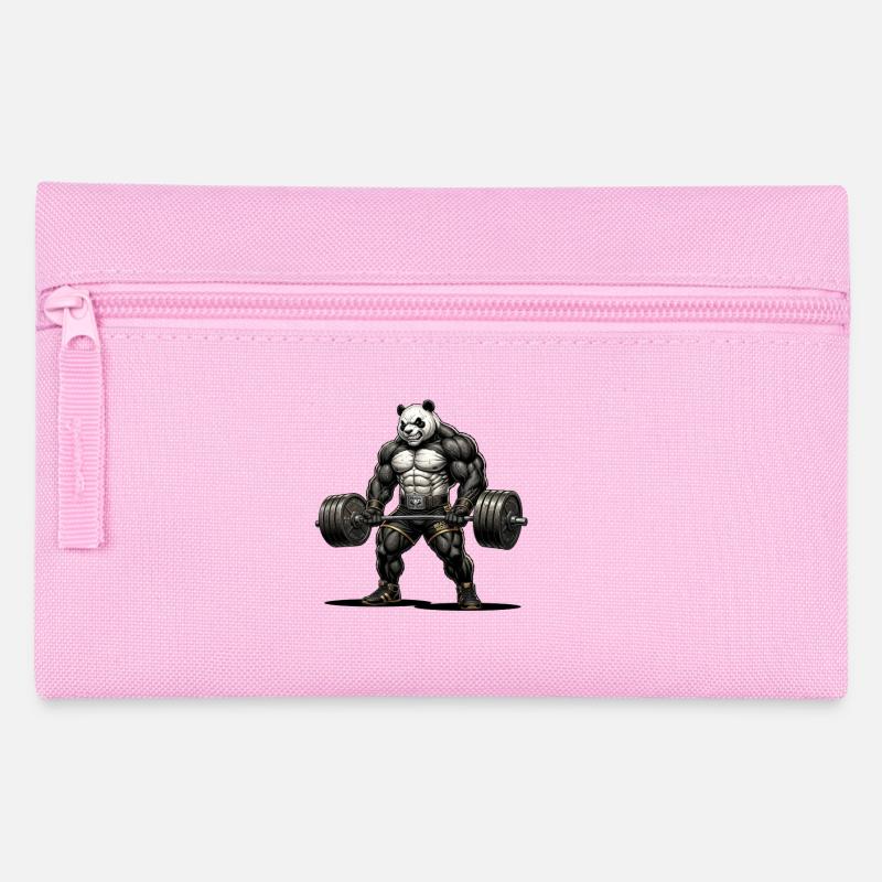 Panda Strength – Bodybuilding Design - Federtasche - Rosa