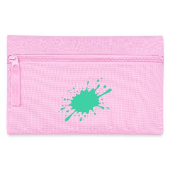 Éclaboussures de peinture turquoise - Trousse - rose - Devant